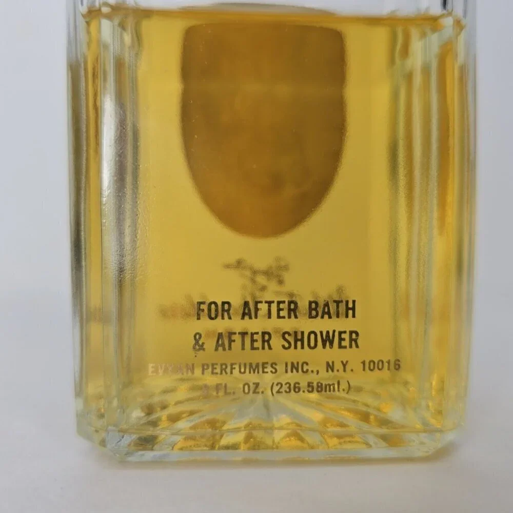 VTG EVYAN White Shoulders‎ Splash After Bath Shower 8 oz glass bottle 75% full